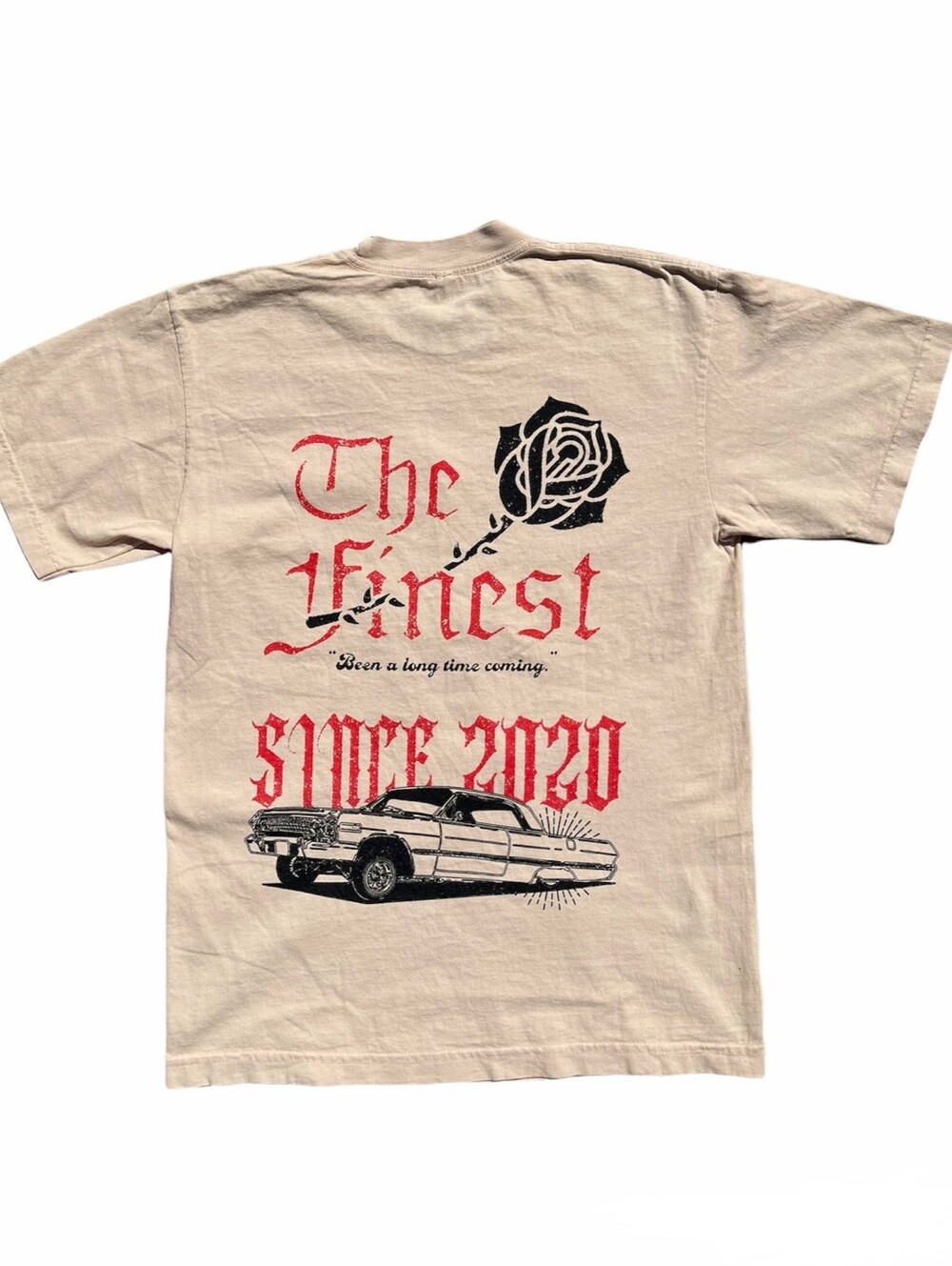 The Finest LA Lowrider Men Graphic T-Shirt West Coast Streetwear Crew neck